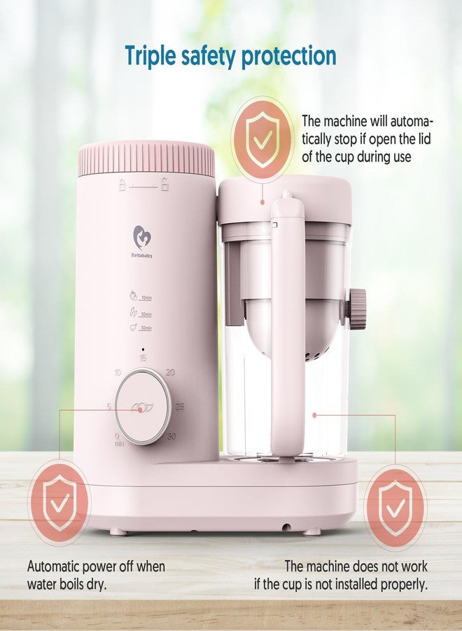 Bellababy Baby Food Maker Bellababy Baby Food Processor, Puree Blender Steamer with Reversible Steam Basket, One Button Easy Operation & Large Opening for Easy Cleaning - Image 5